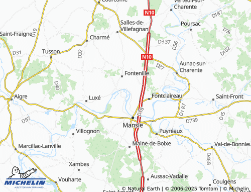 Carte MICHELIN Saint-Groux - ViaMichelin
