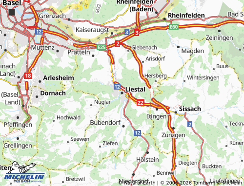 Mappa MICHELIN Liestal - ViaMichelin