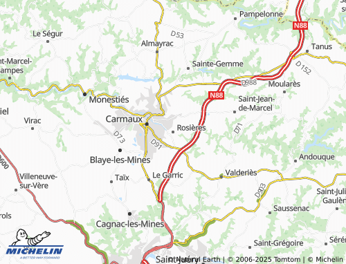 MICHELIN Rosières map - ViaMichelin