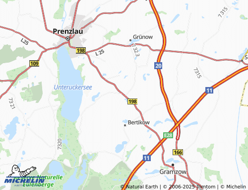 MICHELIN Bietikow map - ViaMichelin