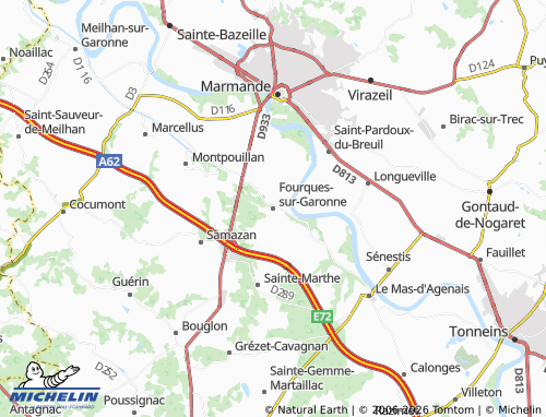 MICHELIN Fourques-sur-Garonne map - ViaMichelin