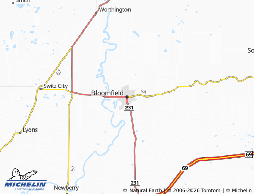 Mapa MICHELIN Bloomfield - ViaMichelin