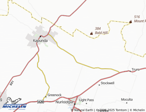 MICHELIN Koonunga map - ViaMichelin