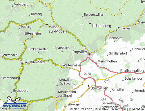 Mapa MICHELIN Weinbourg - ViaMichelin