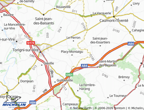 MICHELIN Placy-Montaigu map - ViaMichelin