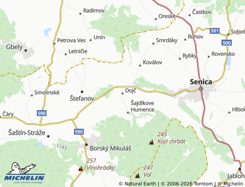 MICHELIN-Landkarte Dojč - ViaMichelin
