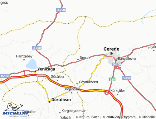 MICHELIN Ibrıcak map - ViaMichelin