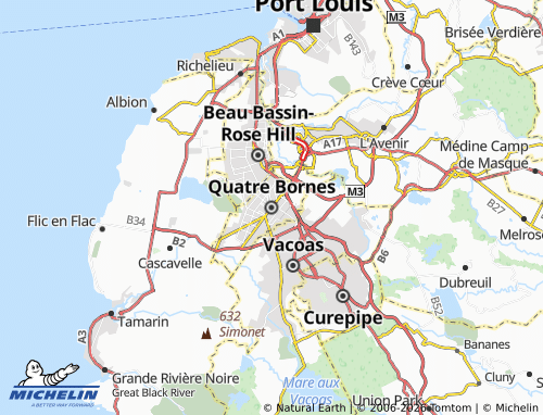 MICHELIN-Landkarte Quatre Bornes - ViaMichelin