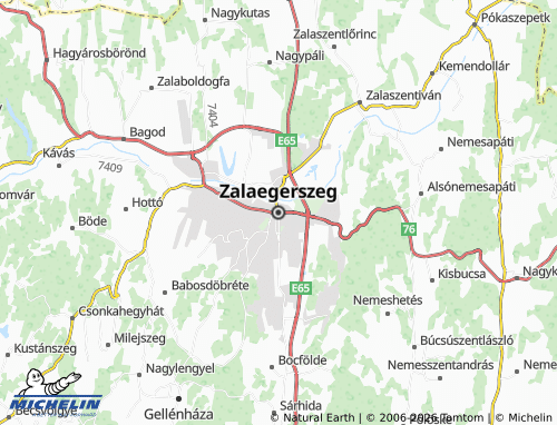 Kaart MICHELIN Zalaegerszeg - ViaMichelin