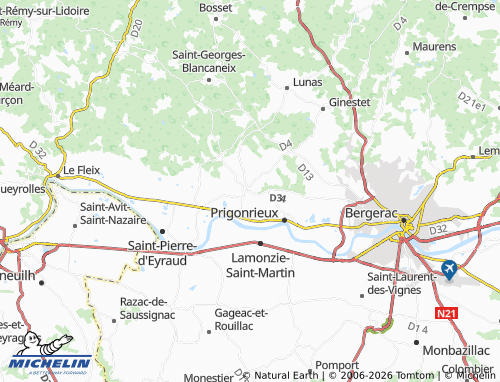 Mapa MICHELIN La Force - ViaMichelin