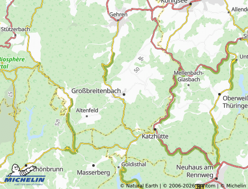MICHELIN Großbreitenbach map - ViaMichelin