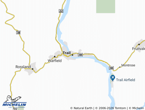 Kaart MICHELIN Trail - ViaMichelin