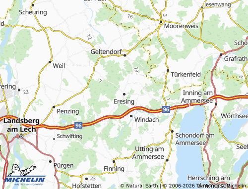Mappa MICHELIN Eresing - ViaMichelin