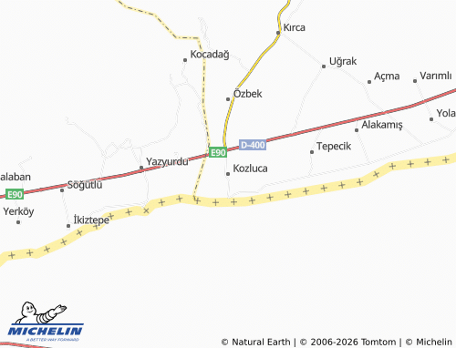 MICHELIN Kozluca map - ViaMichelin