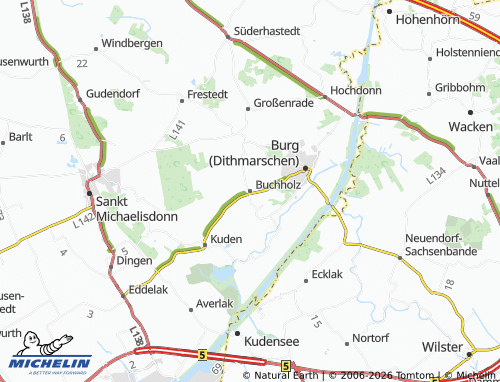 MICHELIN Buchholz map - ViaMichelin