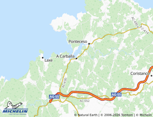 MICHELIN A Carballa map - ViaMichelin