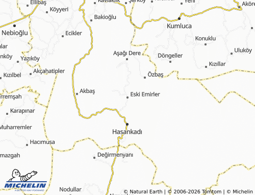 MICHELIN Eski Emirler map - ViaMichelin