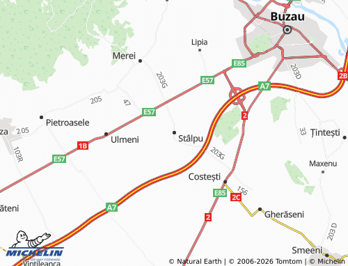 MICHELIN Stâlpu map - ViaMichelin