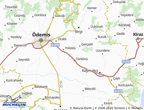 MICHELIN Gereli map - ViaMichelin