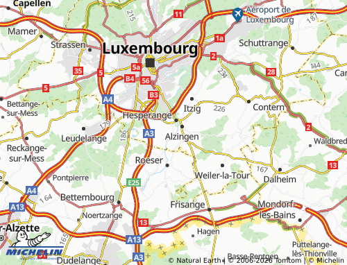 Mapa MICHELIN Fentange - ViaMichelin