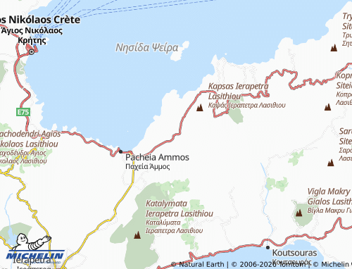MICHELIN Kavousi map - ViaMichelin