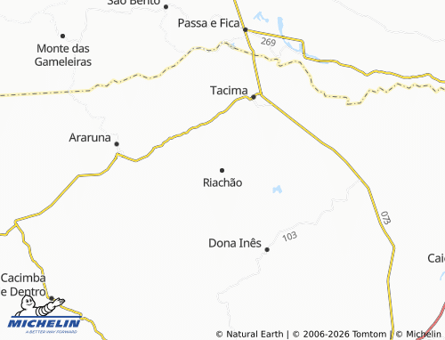 Mapa MICHELIN Riachão - ViaMichelin