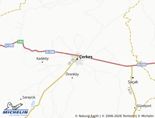MICHELIN İdris map - ViaMichelin