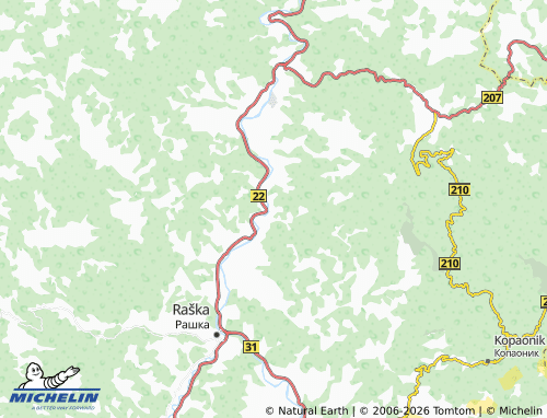 Carte MICHELIN Pavlica - ViaMichelin