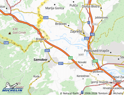 Mapa MICHELIN Celine Samoborske - ViaMichelin