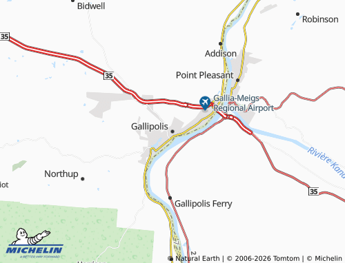 Carte MICHELIN Gallipolis - ViaMichelin