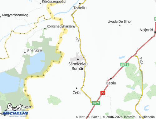 MICHELIN Sănnicolau Român map - ViaMichelin