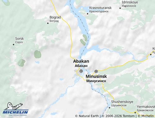 MICHELIN-Landkarte Minussinski Rajon - ViaMichelin