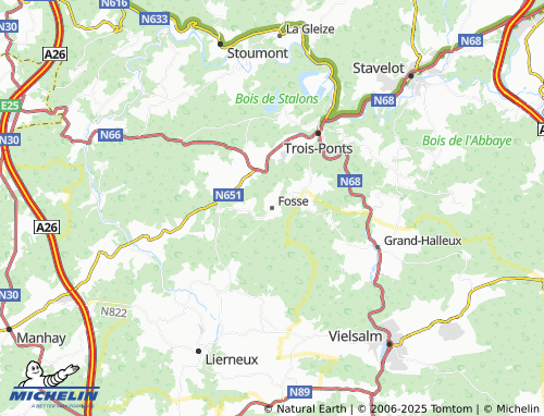 MICHELIN Fosse map - ViaMichelin