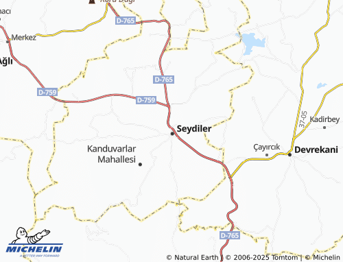 MICHELIN Merkez map - ViaMichelin