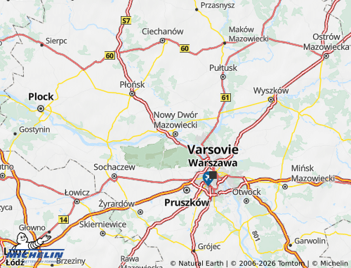 MICHELIN Nowodworski map - ViaMichelin