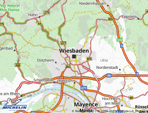 Carte MICHELIN Wiesbaden - ViaMichelin