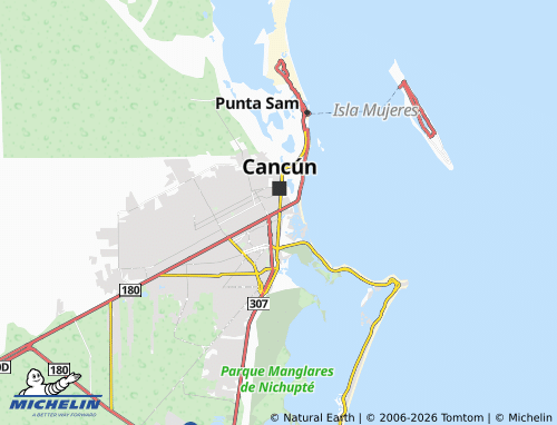 Mappa MICHELIN Puerto Juárez - ViaMichelin