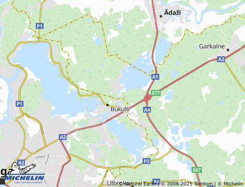 MICHELIN Priedkalne map - ViaMichelin