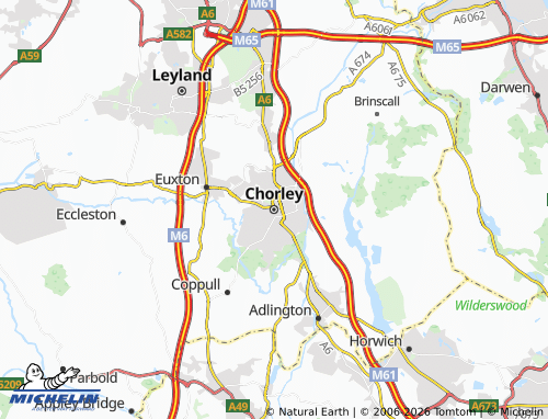 Carte MICHELIN Chorley - ViaMichelin