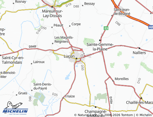 Kaart MICHELIN Luçon - ViaMichelin