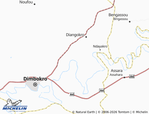 MICHELIN-Landkarte Dadié Kouassikro - ViaMichelin