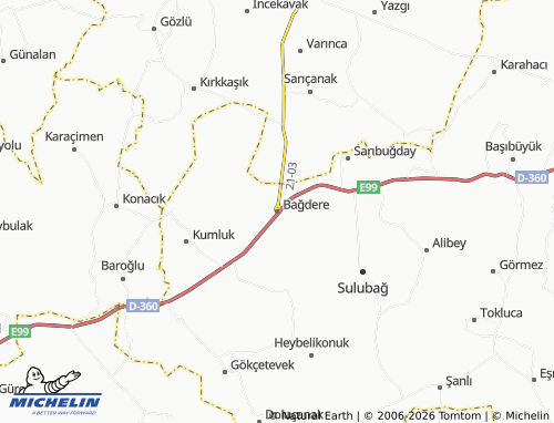 MICHELIN Bağdere map - ViaMichelin