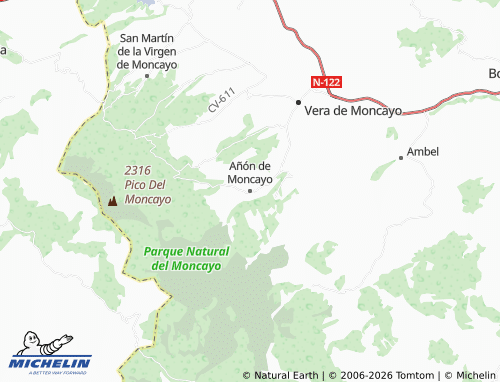 MICHELIN Añón de Moncayo map - ViaMichelin