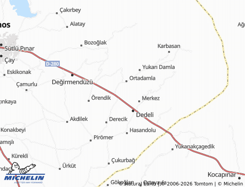 MICHELIN Yeşilova map - ViaMichelin