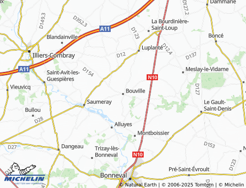 MICHELIN Bouville map - ViaMichelin