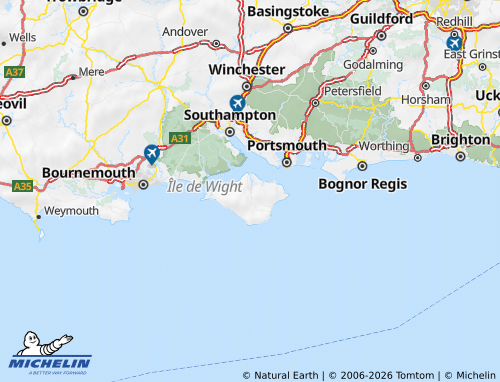 Carte MICHELIN Île de Wight - ViaMichelin
