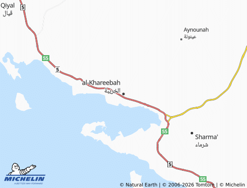 Kaart MICHELIN al-Khareebah - ViaMichelin