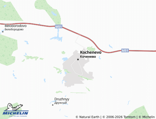 MICHELIN-Landkarte Kochenevo - ViaMichelin