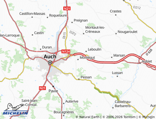 Carte MICHELIN Montégut - ViaMichelin