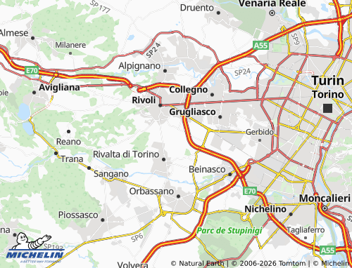 Mapa MICHELIN Tetti di Rivoli - ViaMichelin